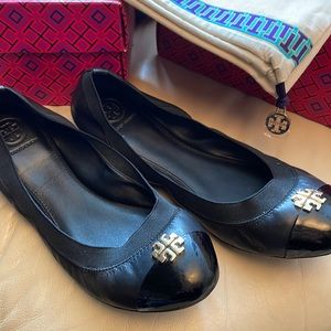 Tory Burch Black Jolie Ballet Flat in Size 9